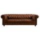 Classical 240cm Chesterfield Style Couch Button Tufted Leather Sofa