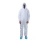 White Disposable Protective Coveralls Microporous Film Coated Eco Friendly