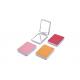 Foldable PU Cosmetic Pocket Mirror 11mm PU Rectangle Small Hand Mirror