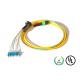LC UPC MPO Trunk Cable Multimode , 8 - Core MPO Fiber Optic Connector