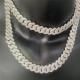 GRA Diamond Chain Necklace 18 Inch 925 Sterling Silver VVS Diamond Chain