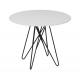 Diameter 900mm Ceramic Round Dining Table With Fixed Type And Iron Base