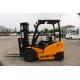 Yellow Electric Warehouse Forklift  2 Ton Ride On Forklift Truck 122mm Fork Width