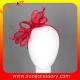 0910 Elegant design  red sinamay fascinators hats for ladies  ,Fancy Sinamay fascinator  from Sun Accessory