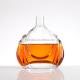 Empty Clear Brandy Glass Bottle 500ml 750ml with Aluminum Plastic PP Collar Material