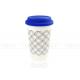 Take Away Custom Coffee Mugs 11 Ounce With Drip Proof Silicone Lid
