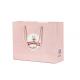 Pink Color Paper Shopping Bags Reusable For Promotion / Shopping / Gift