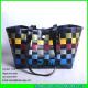 LUDA colorful beach totes pp strap woven large straw bags