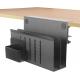 Desk Side Storage and Laptop Holder Metal Under Desk Cable Management Tray with Clamp