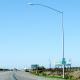 Single Arm Bracket Galvanized Steel Roadway And Highway Street Light Pole