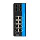 4 SFP Fiber Ports Industrial Ethernet Switch Din Rail Mounted For Outdoor