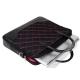 Black Slim Twill 15.6” Womens Designer Laptop Carrybag with Detachable Shoulder