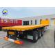 30-100t Loading Capacity Wabco Valve 2/3/4 Axles Flatbed Semi Trailer for Container