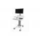 Adjustable Height Stand Up Desk Hospital Mobile Workstation Cart With Monitor Mount (ALS-WT02)