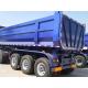 60T Tipper Semi Trailer 3 Axles Semi Flatbed Trailers Blue