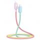3A 5A Type C Rainbow MFI Lightning Cable For Tablet Cell Phone