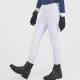 White Children'S horse riding Pants Side pocket equestrian breeches Moisture Wicking Fabric