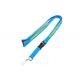 540mm/1080mm Length Personalized Breakaway Lanyards Sky Blue For Advertising