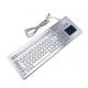 IP65 / IK07 Stainless Steel Industrial Metal Computer Keyboard Waterproof Dustproof Keyboard usb -40℃