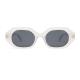 Polygonal frame Round Acetate Sunglasses Oval Lens Geometric Fashion