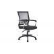 Black PP Breathable 50cm Office Chair With Thick Cushion