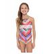 Gold Print Reversible Girl’s One-piece Swimsuit - Bellamar One Piece