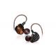 Stereo Sound Metal Earbuds With Mic Black Color OEM Serivces Supporting