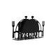 Black Color Paper Metal Napkin Holder , Iron Napkin Holder Stand Rack