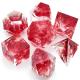 Wear Resistant Red Translucent Dice Portable Sturdy Resin Material