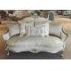 Upholstery Antique Fabric White Sofa Set