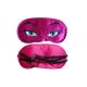 Beautiful Soft  Satin Material Sleep Mask With Eyes Rose Red Color