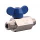 Stainless Steel Mini Ball Valve 1/4 Inch NPT Thread Male Standard or Customized Support