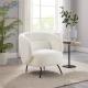 Newly Arrived Apartment Hotel Fluffy White Living Room Chair Elastic Nordic Modern Single White Sofa