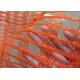 Yellow  Orange Striping Snow Warning Net Used In Building Bridge Warp Knitted Weaving Type