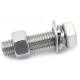 Stainless Steel Hex Head Bolt With Nut And Washer DIN933 M6 M8 M10 Plain SS Bolts