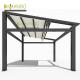 Sunshade Pergola Awning Kits Patio Rain Cover Roof PVC With LED Lights