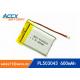 503043 pl503043 3.7v 600mah lithium polymer battery with pcm and jst conector