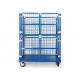 Steel Wire Warehouse Cage Trolley Collapsible Rolling Security Cage High Strength