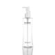 Transparent custom empty cosmetics plastics face cream body lotion 200ml pump bottle