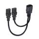 16AWG Heavy Duty C14 to 2xC13 Power Cord for Server/Industrial Equipment 300V 10A ROHS Certified 3 Prong Plug