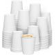 Pure White 4 Oz Paper Coffee Cups With Lids For Hot Drinks
