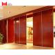Red MDF Aluminum Movable Folding Partition Wall Dividers For Hotel