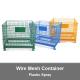 Plastic Spray Wire Mesh Container Foldable Storage Cage Wire Container