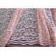 Eco-friendly Cotton Nylon Lace Mesh Fabric Pink 145CM - 150CM Width CY-DK0025