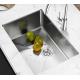 18 Gauge Workstation Stainless Steel Kitchen Sink With Strainer Silver Brushed Finish