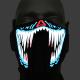 2018  sound activated  LED/EL mask for festival Parties A scary light up Cosplay el Costume Mask supply for dance party