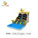 customized color Inflatable Water Slide On Land For Kids Entertainment