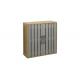 Knock Down MDF 30KG Bamboo Frame MDF Stripes Door Bathroom Vanity Cabinet