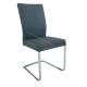 Grey Fabric Upholstered Dining Chairs , Modern Living Room Chair U Suspending Leg