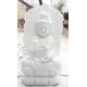 Chinese Buddha White Carved Sitting Buddha Statue